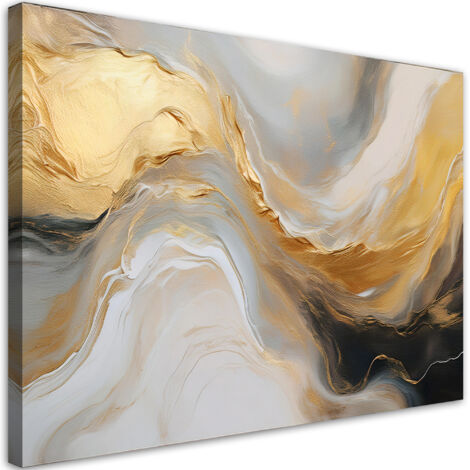 Tableau déco Texture abstraite de marbre Gris doré 90x60 (1/5)