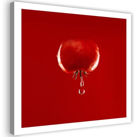 Tableau sur toile Tomate rouge légumes eau 40x40 (1/5)