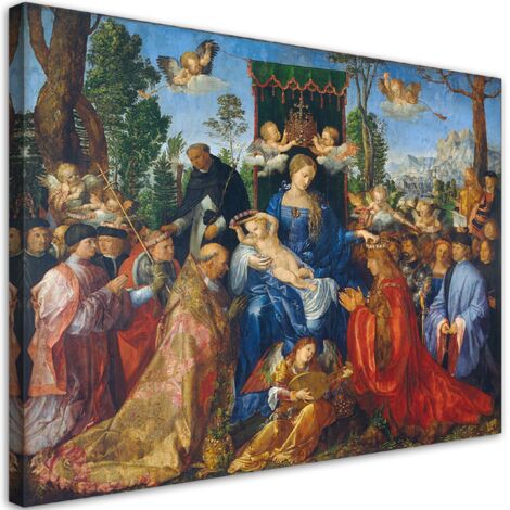 Tableau sur toile La fête du Rosaire - Albrecht Dürer 100x70 (1/5)