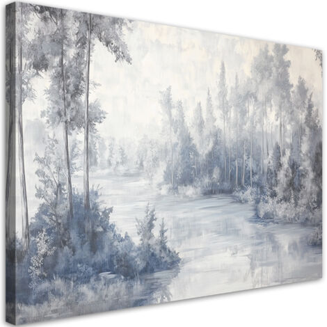 Tableau déco Rivière nature arbres 100x70 (1/5)