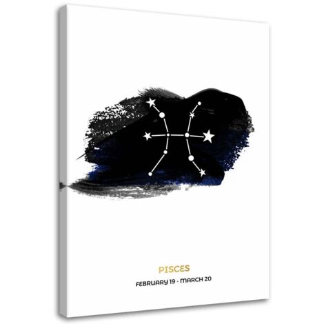Tableau sur toile Poissons Signe du zodiaque Horoscope. 40x60 (1/5)