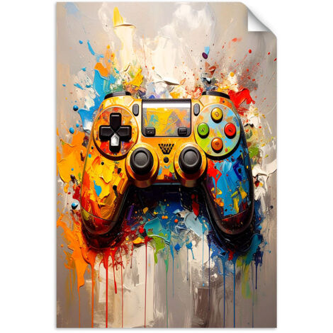Autocollant mural Manette de jeu vidéo colorée 80x120 (1/3)