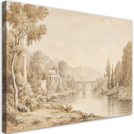 Tableau déco Paysage Sepia Vintage 100x70 (1/5)