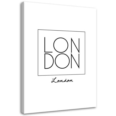 Tableau sur toile Inscription Londres 40x60 (1/5)
