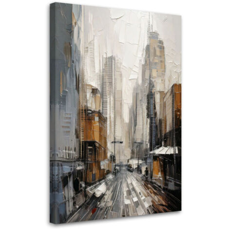 Tableau déco Rue urbaine Acrylique Beige Gris 40x60 (1/5)