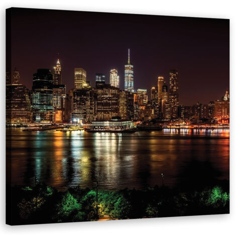 Tableau sur toile New York de nuit 30x30 (1/5)