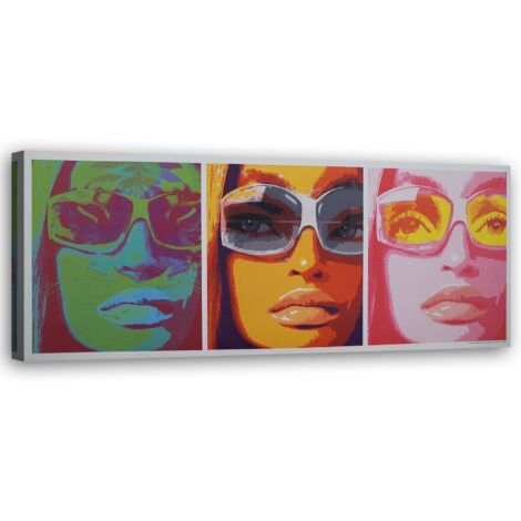 Image, Visage coloré d'une femme avec des lunettes - 90x30 (1/5)