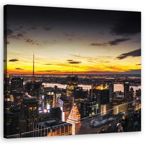 Tableau sur toile New York City Coucher de soleil 40x40 (1/5)