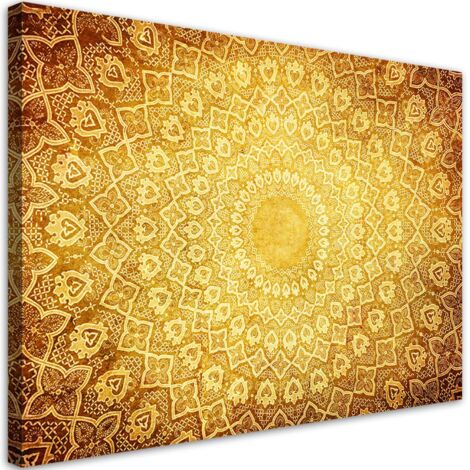 Tableau sur toile Abstraction de mandala en or 100x70 (1/5)