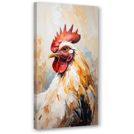 Tableau déco Poule oiseau animal 50x100 (1/4)