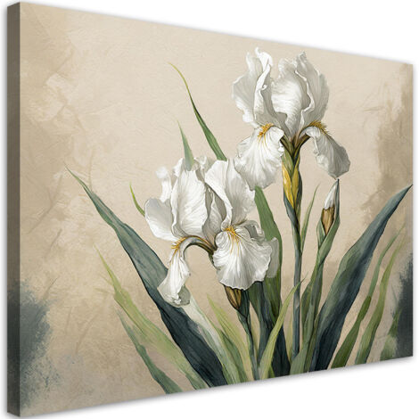 Tableau déco Fleurs blanches 60x40 (1/5)
