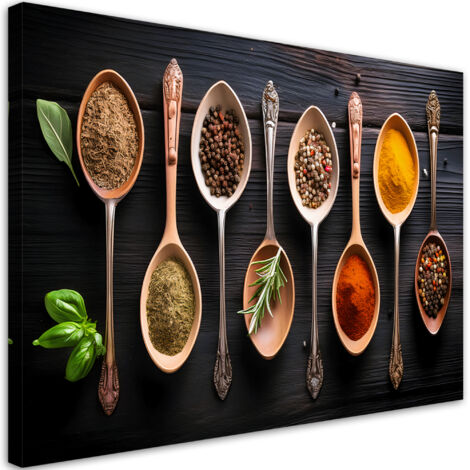 Tableau déco Épices de cuisine de restaurant 100x70 (1/5)