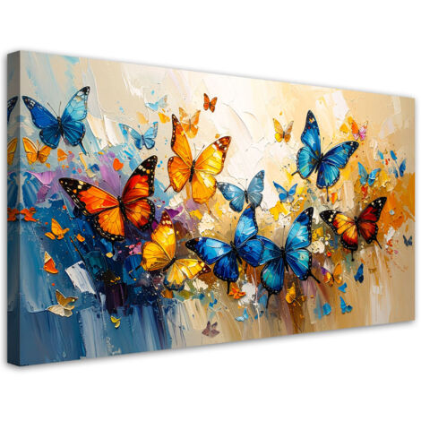 Toile Imprimée Papillons colorés 80x40 - 1