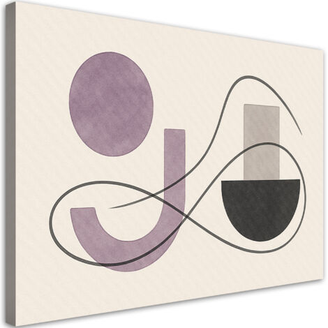 Tableau déco Formes géométriques Violet 60x40 (1/5)