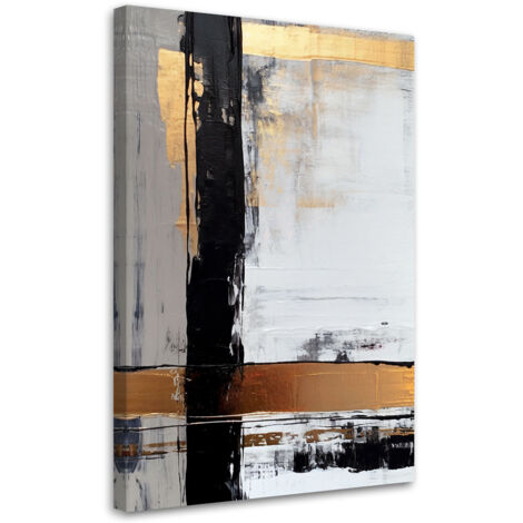 Tableau sur toile Tableau sur toile Abstraction aux accents dorés 40x60 (1/5)
