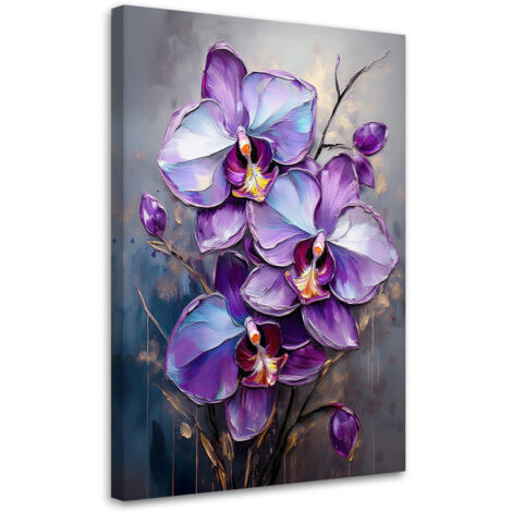 Tableau déco Orchidée Fleurs violettes Nature 40x60 (1/5)