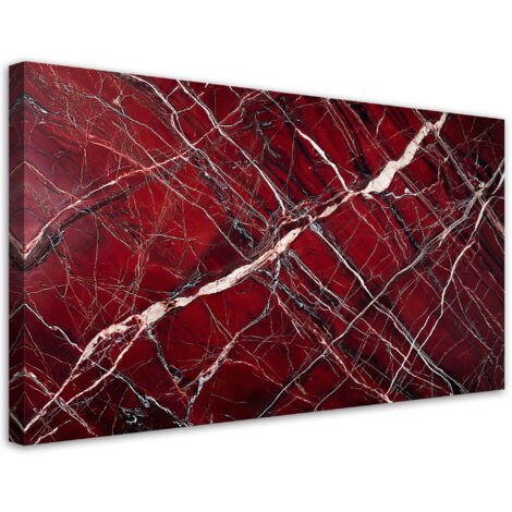 Tableau déco Marbre rouge et or style glamour 80x40 (1/5)