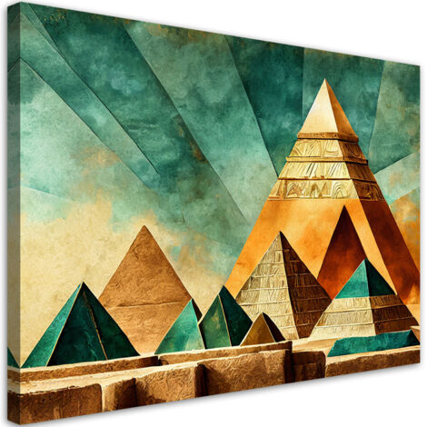 Tableau déco Pyramides d'Égypte Abstrait 100x70