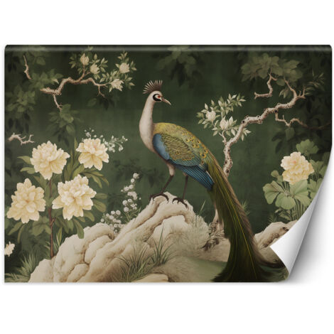 Papier peint Paon oriental vert 250x175 (1/5)