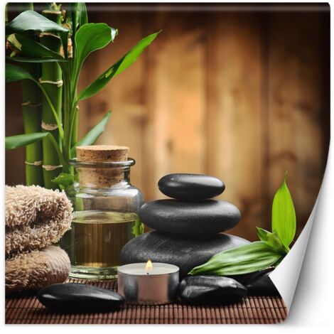 Papier peint mural, Pierres zen en bambou dans le SPA - 250x250 (1/5)