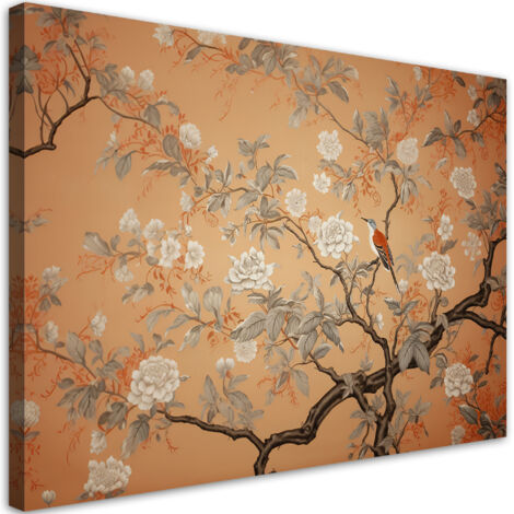 Tableau déco Arbre à oiseaux Chinoiserie 60x40 (1/5)