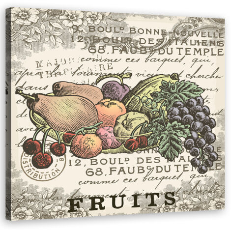 Cadre déco Fruit vintage 60x60 (1/5)