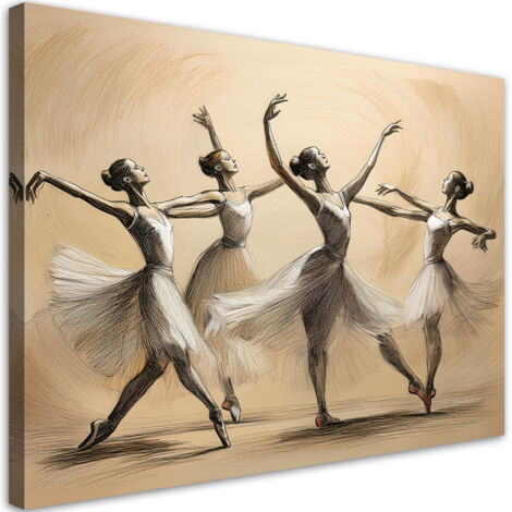 Tableau déco Ballerines dansantes Vintage 90x60 (1/5)