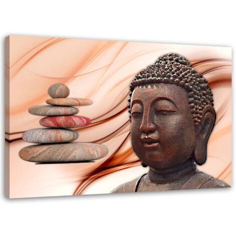 Cadre déco Bouddha pierres 90x60 (1/5)