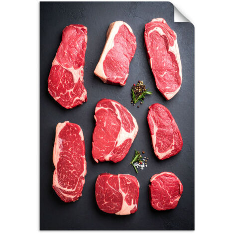 Poster autocollant Viande steaks 70x100 (1/3)
