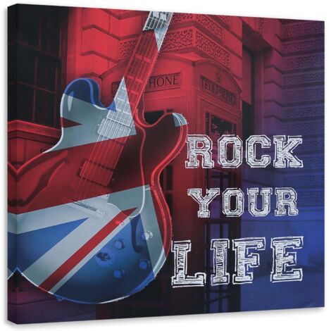 Cadre déco Guitare Musique Drapeau 50x50 (1/5)