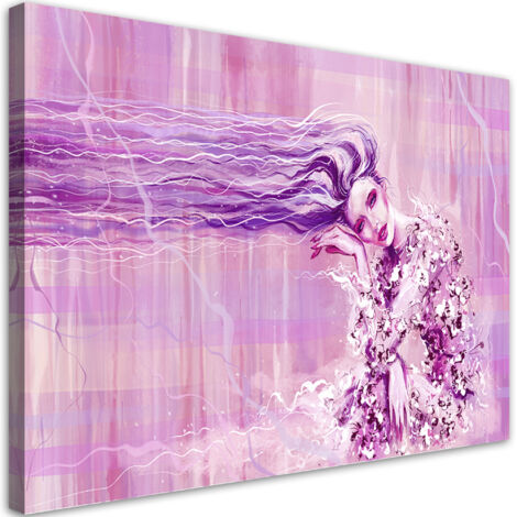 Tableau décoratif Une femme aux cheveux longs 60x40 (1/5)