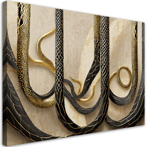 Tableau déco Peau de serpent Texture or 60x40 (1/5)