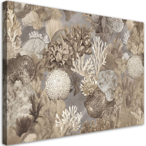 Tableau sur toile boho AI - Animaux et plantes de mer 60x40 (1/5)