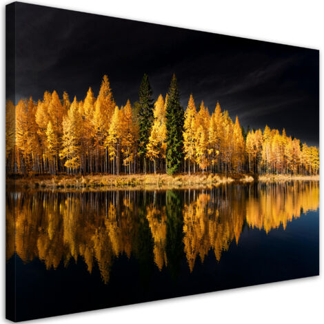 Tableau déco Paysage Forêt Nature Or 90x60 (1/5)