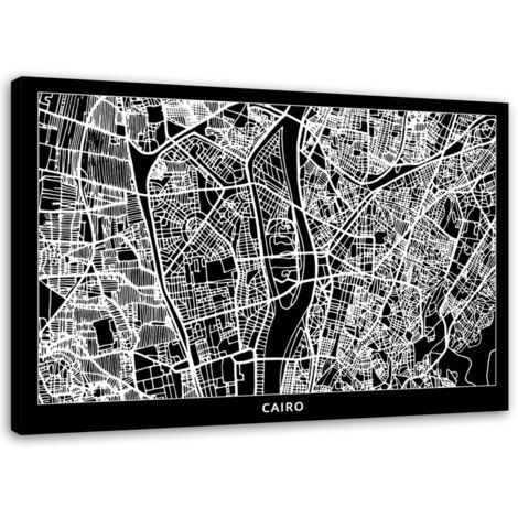 Tableau décoratif Plan de la ville du Caire 90x60 (1/5)