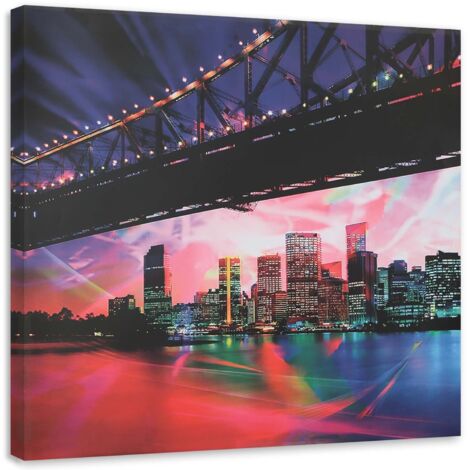 Tableau décoratif Pont de la ville de New York 50x50 (1/5)