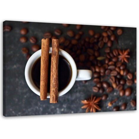 Tableau sur toile Cannelle Anis Tasse à café 60x40 (1/5)