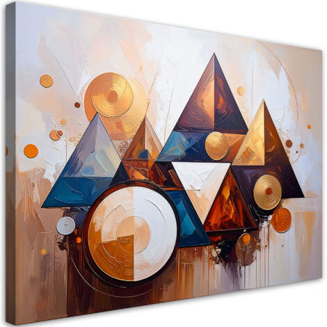 Tableau déco Abstraction colorée Triangles 100x70 (1/5)