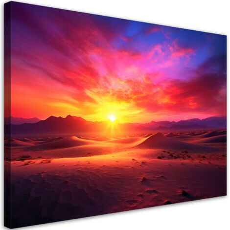 Tableau sur toile Tableau sur toile Paysage de coucher de soleil 100x70 (1/5)