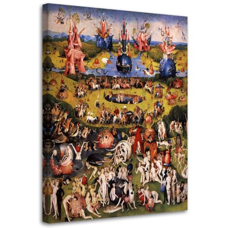 Tableau sur toile, Jardin d'Eden - Reproduction H. Bosch - 40x60 (1/5)
