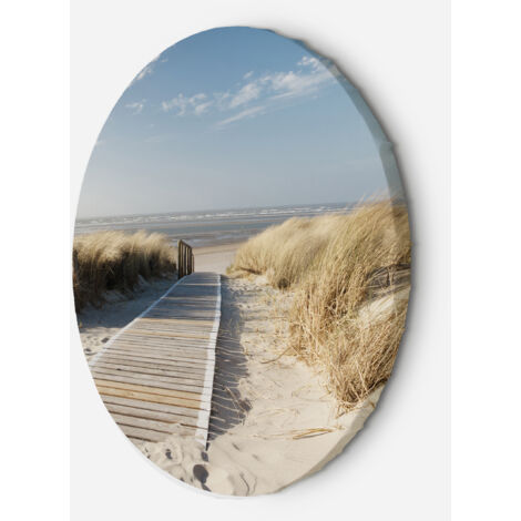 Tableau sur toile Image circulaire Mer Plage Dunes 40x40 (1/5)