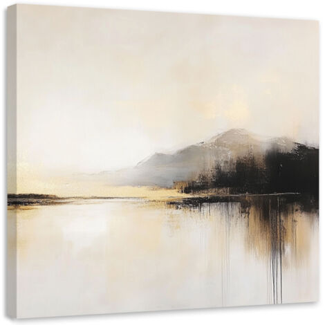 Tableau déco Abstraction beige 40x40 (1/5)