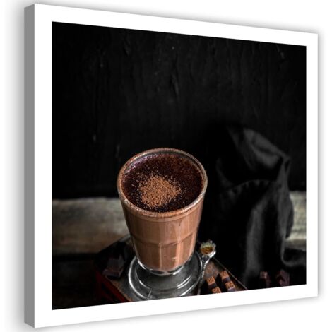 Tableau sur toile Tasse de café chocolat 60x60 (1/5)