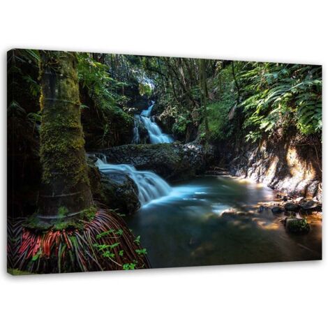 Cadre déco Cascade Forêt Nature 60x40 (1/5)