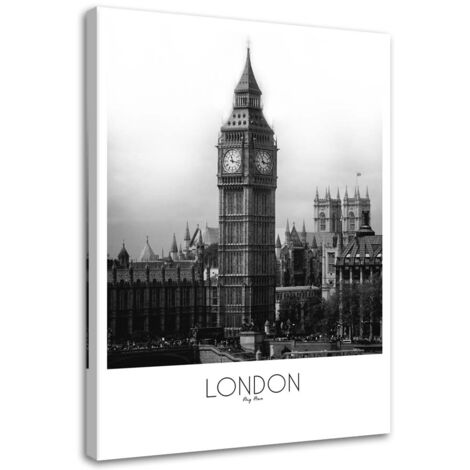 Tableau sur toile Centre ville de Londres Big Ben 40x60 (1/5)