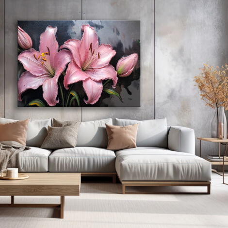 Tableau Impression Sur Toile 50x70 Cm Fleurs Pastel – Décoration Murale Moderne, ARTTOR