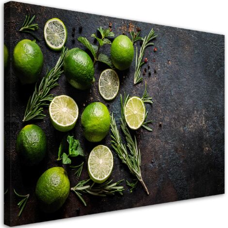 Tableau déco Épices de cuisine assaisonnées au citron vert 90x60 (1/5)