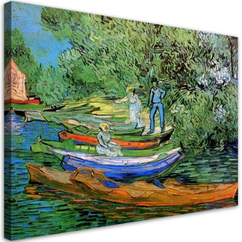 Tableau sur toile Rive de l'Oise à Auvers - V. van Gogh 100x70 (1/5)