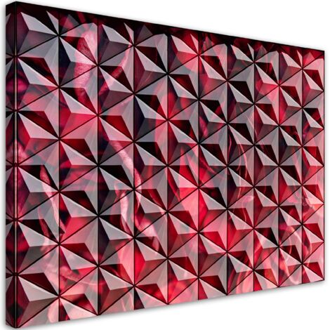 Tableau sur toile Géométrie rouge 100x70 (1/5)