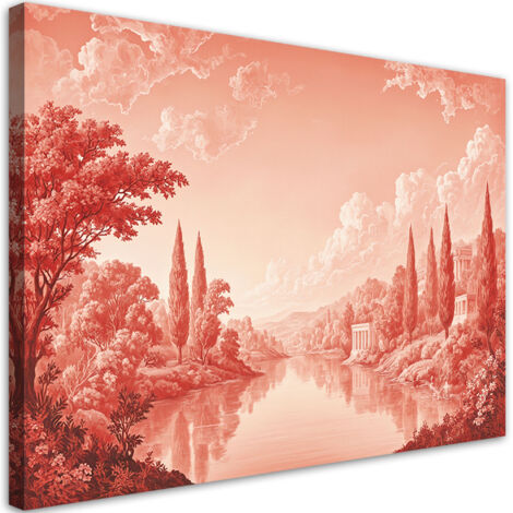 Tableau déco Paysage de lac rouge 90x60 (1/5)